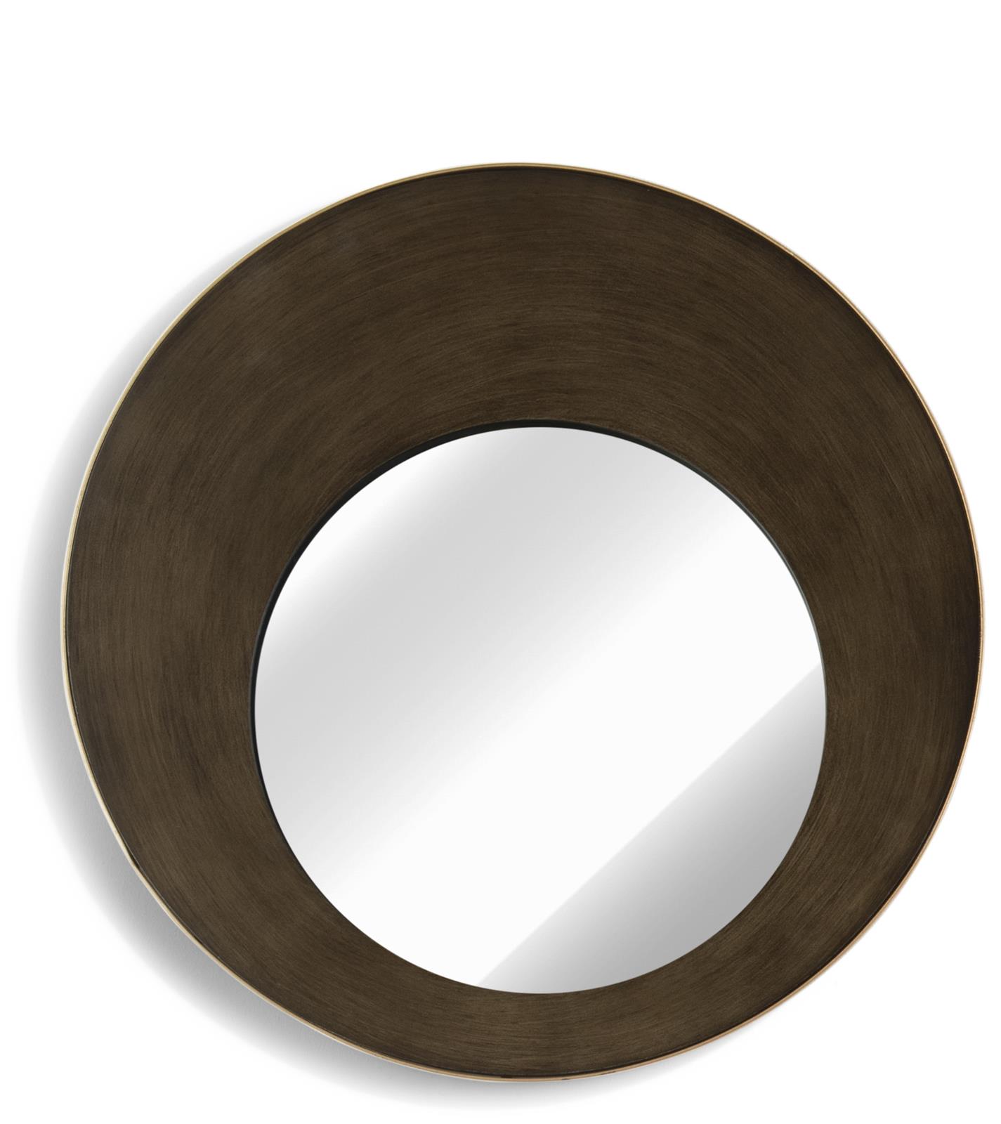Coco Maison Spiegel Pelle D50cm 50226BRU Coco Maison Spiegel Pelle D50cm 50226BRU