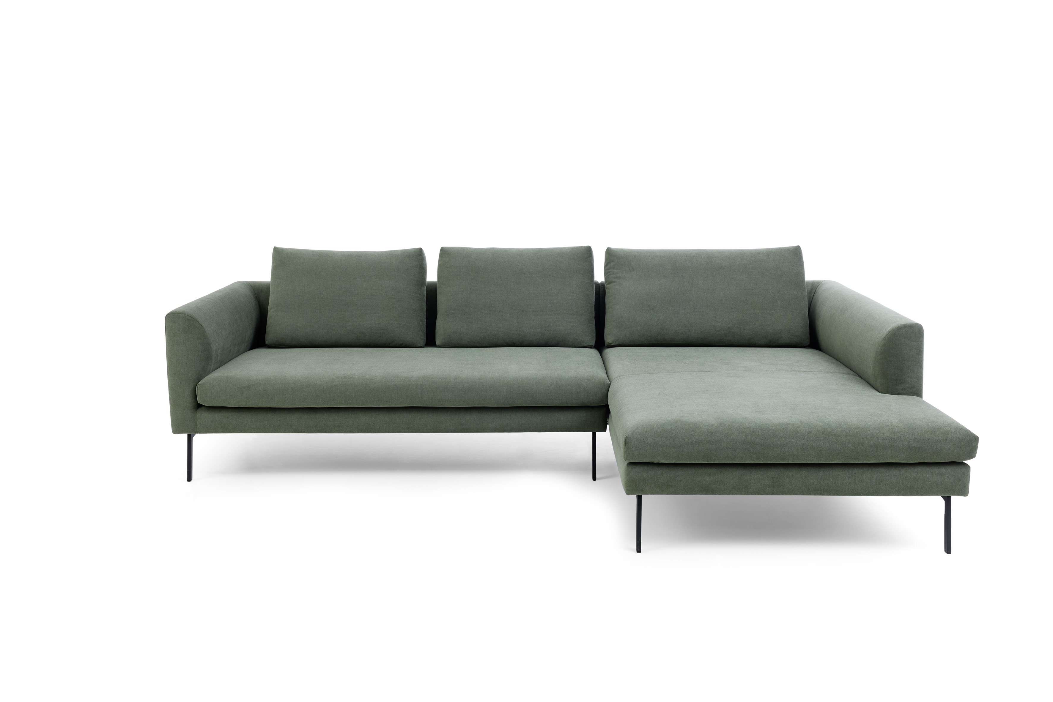 Musterring Polsterecke MR 4820 ca. B287 H87 T195 cm in Sttoff Matrix oliv