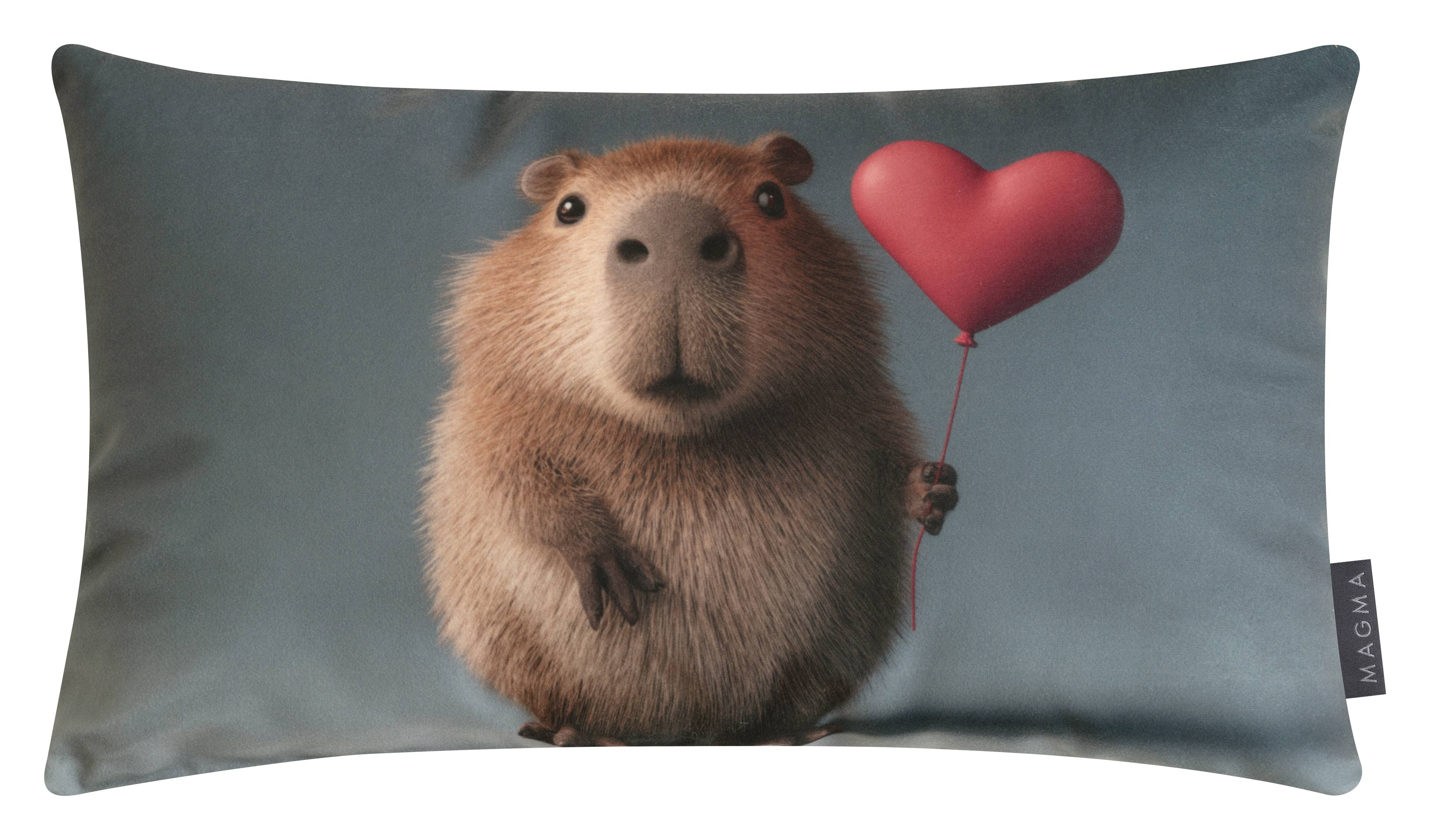 Magma Heimtex Kissen Heart Puppies 30x50cm CAPYBARA in Farbe braun, Kuscheltier, Igel, Ballonherz, Kissen, Tiermotiv