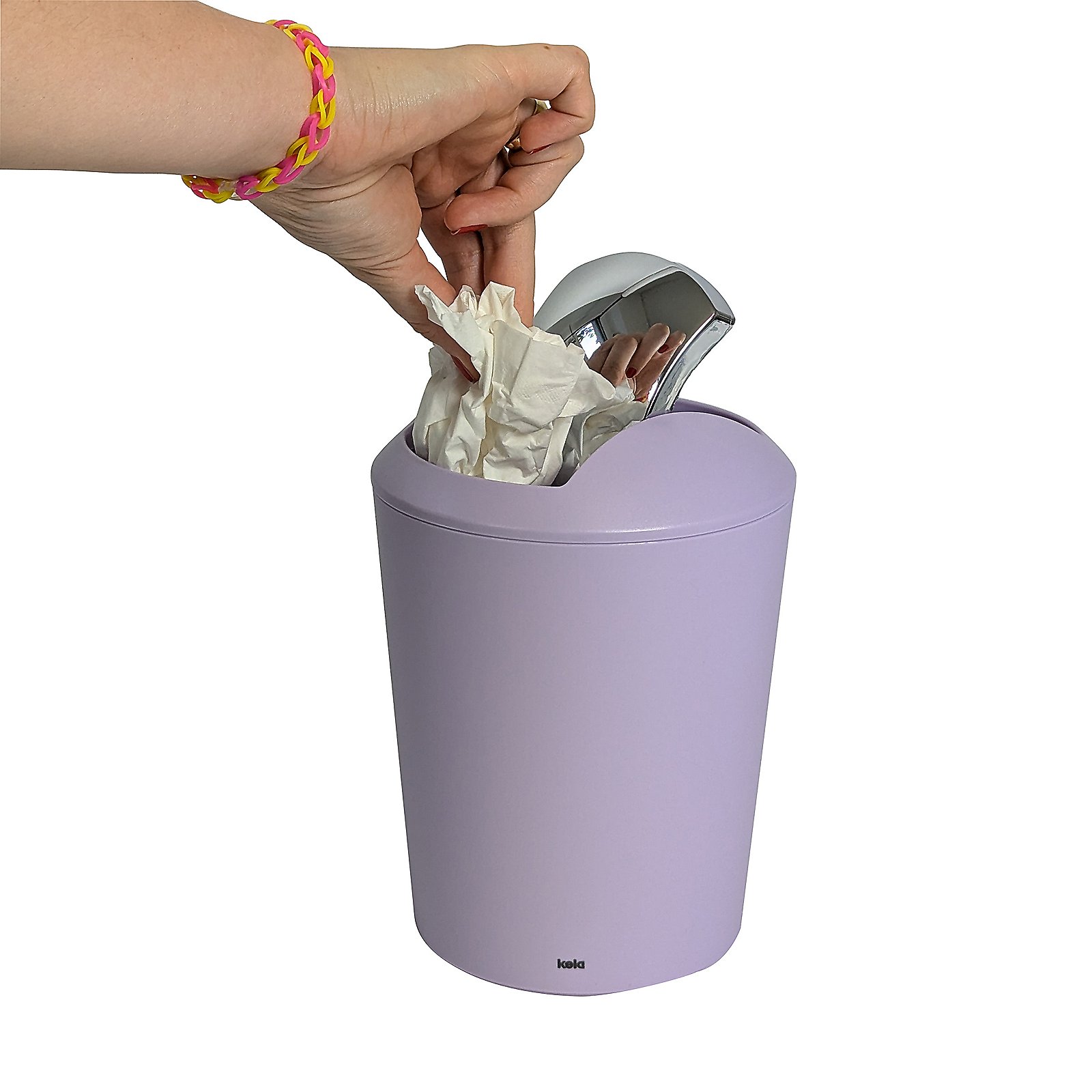 Kela Schwingdeckeleimer Marta in Fb. pastell violet, Papier, Zubehör, Armreif, Schmuck