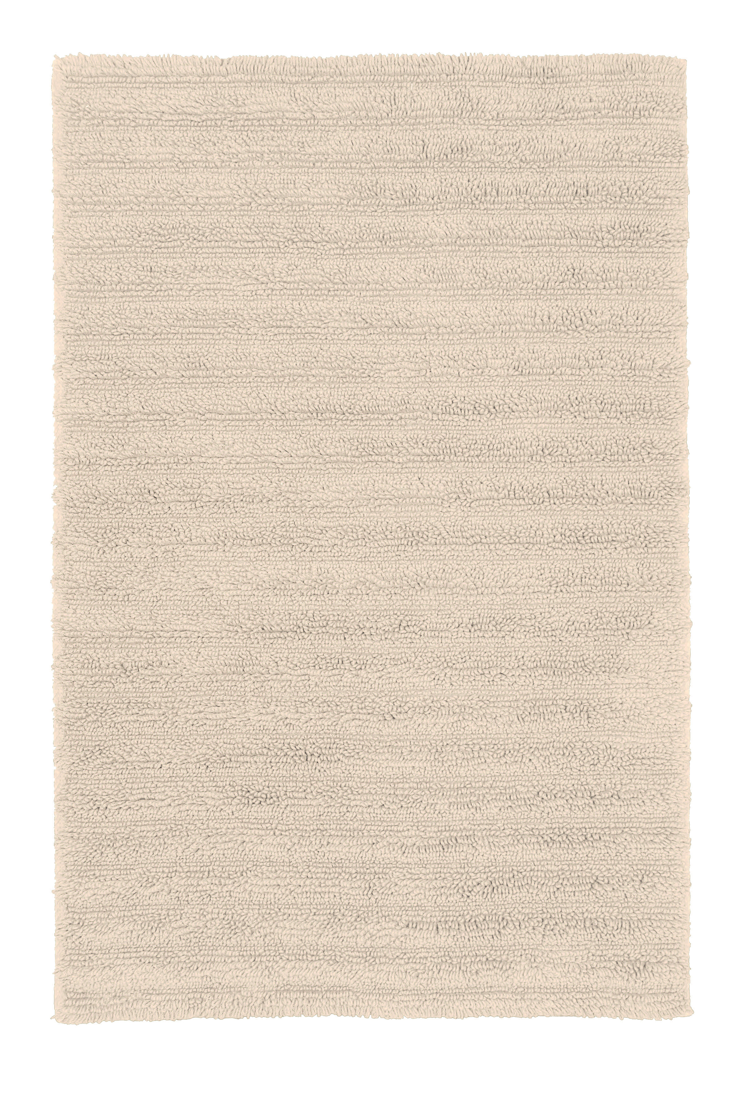 Kleine Wolke Badteppich YARA ca. 70x120cm in Farbe Natur, Teppich, Wärmekomfort, Beige, Schrubberfrei, Flachgewebe