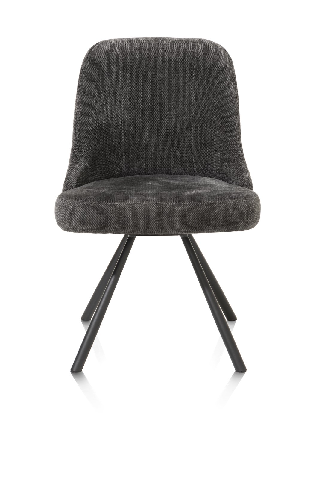 // Stuhl // Stoff Livigno anthrazit // Gestell drehbar schwarz // inkl. Griff // ca. B55 H88 T66 cm, Stuhl, Stuhlbeine, Gepolsterter Sitz, Drehstuhl, Sesselstuhl