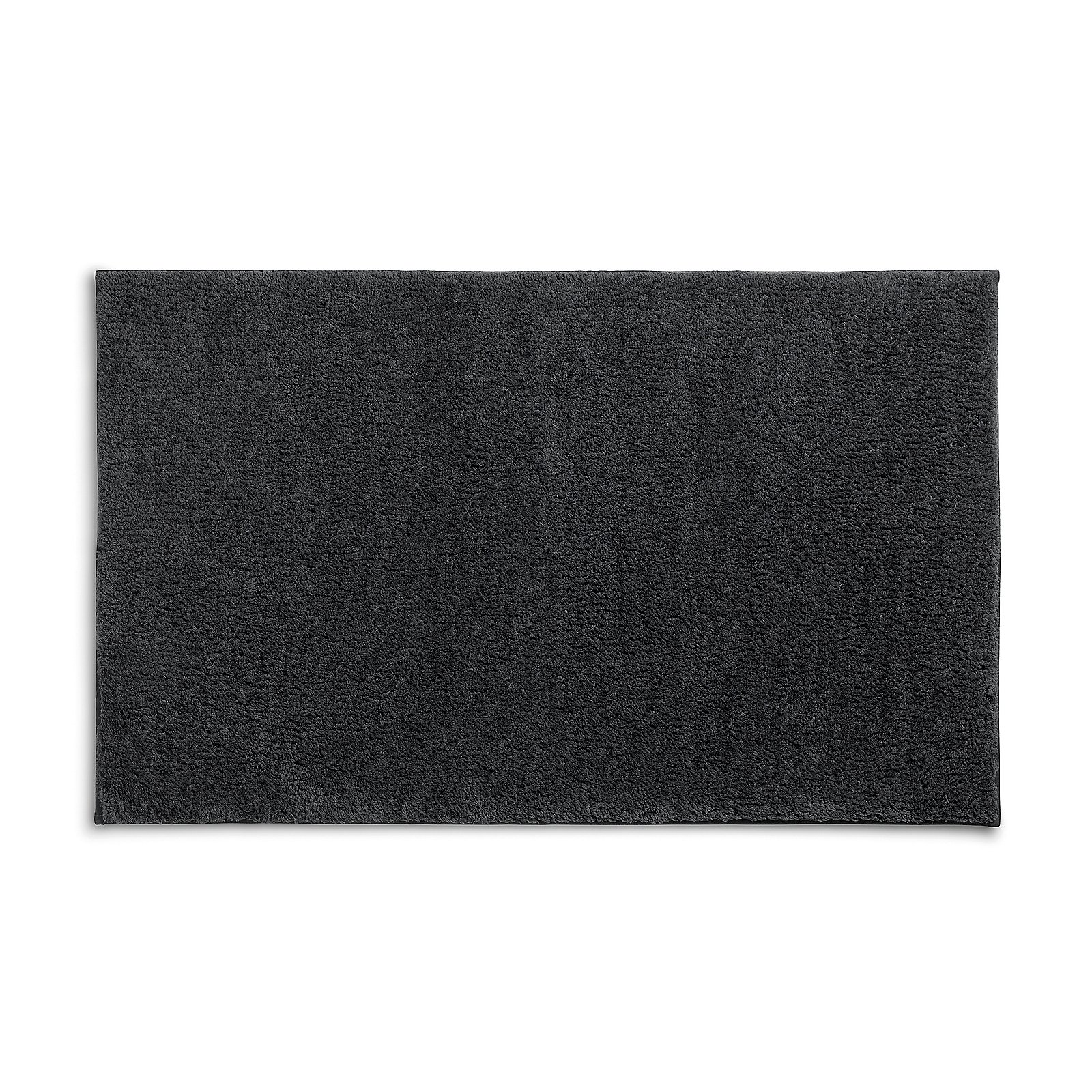 Kela  Badematte MAJA in Farbe granitgrau, Nahtasche, Stoffmatte, Schwarz, Textil, Breite Rechteck