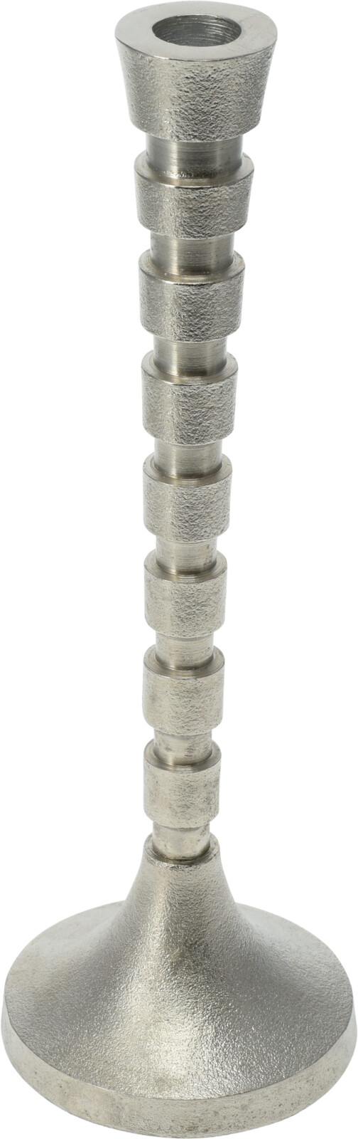 Kerzenleuchter 31cm Silber, Rauchrohr, Maschine, Schraube, Kerze