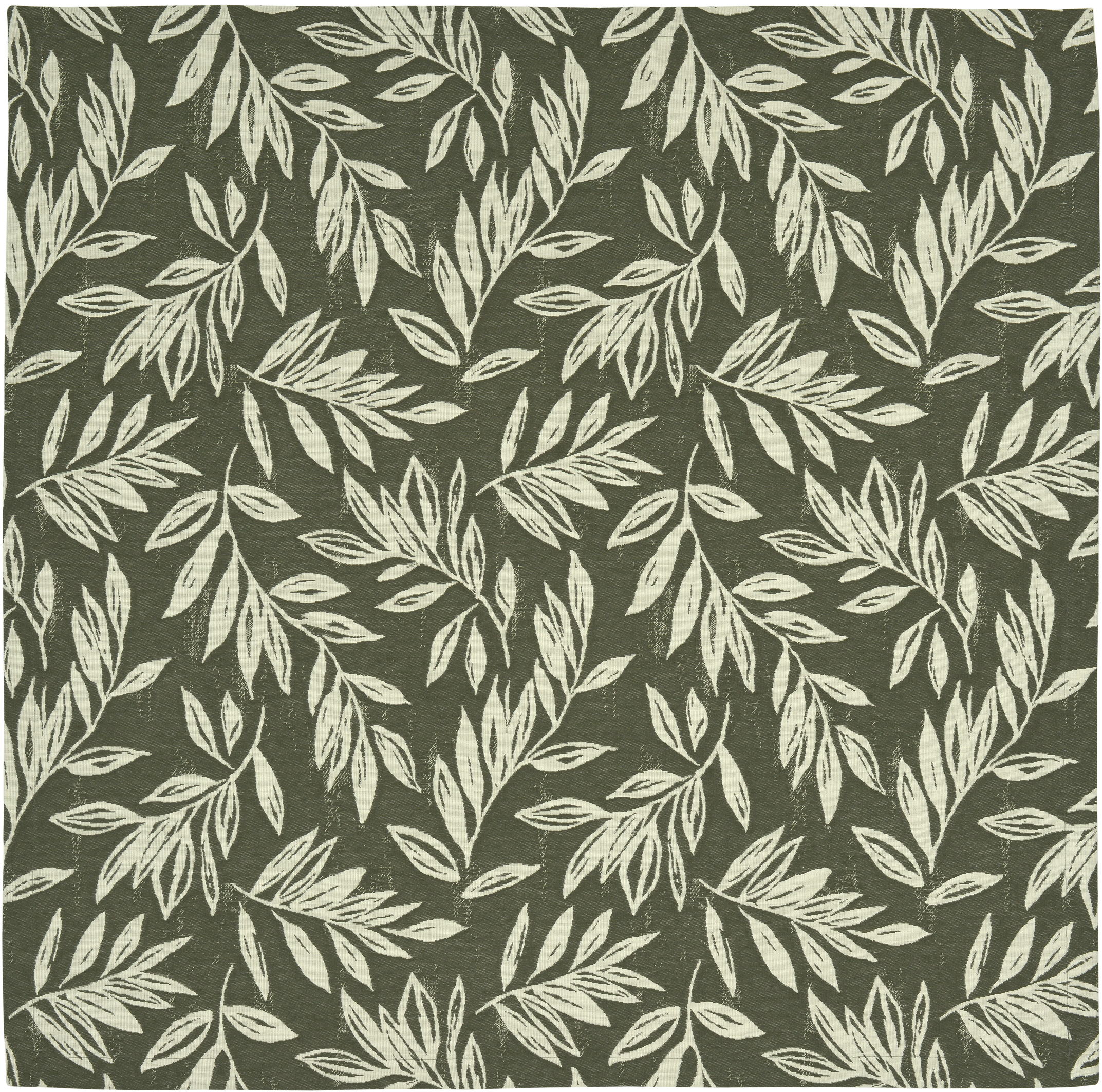Sander Tischdecke LEAVES ca. 85x85cm in Farbe khaki Sander Tischdecke LEAVES ca. 85x85cm in Farbe khaki, Muster, Blattmotiv, Olivgrün, Texturierter Stoff, Wandtapeten-Muster