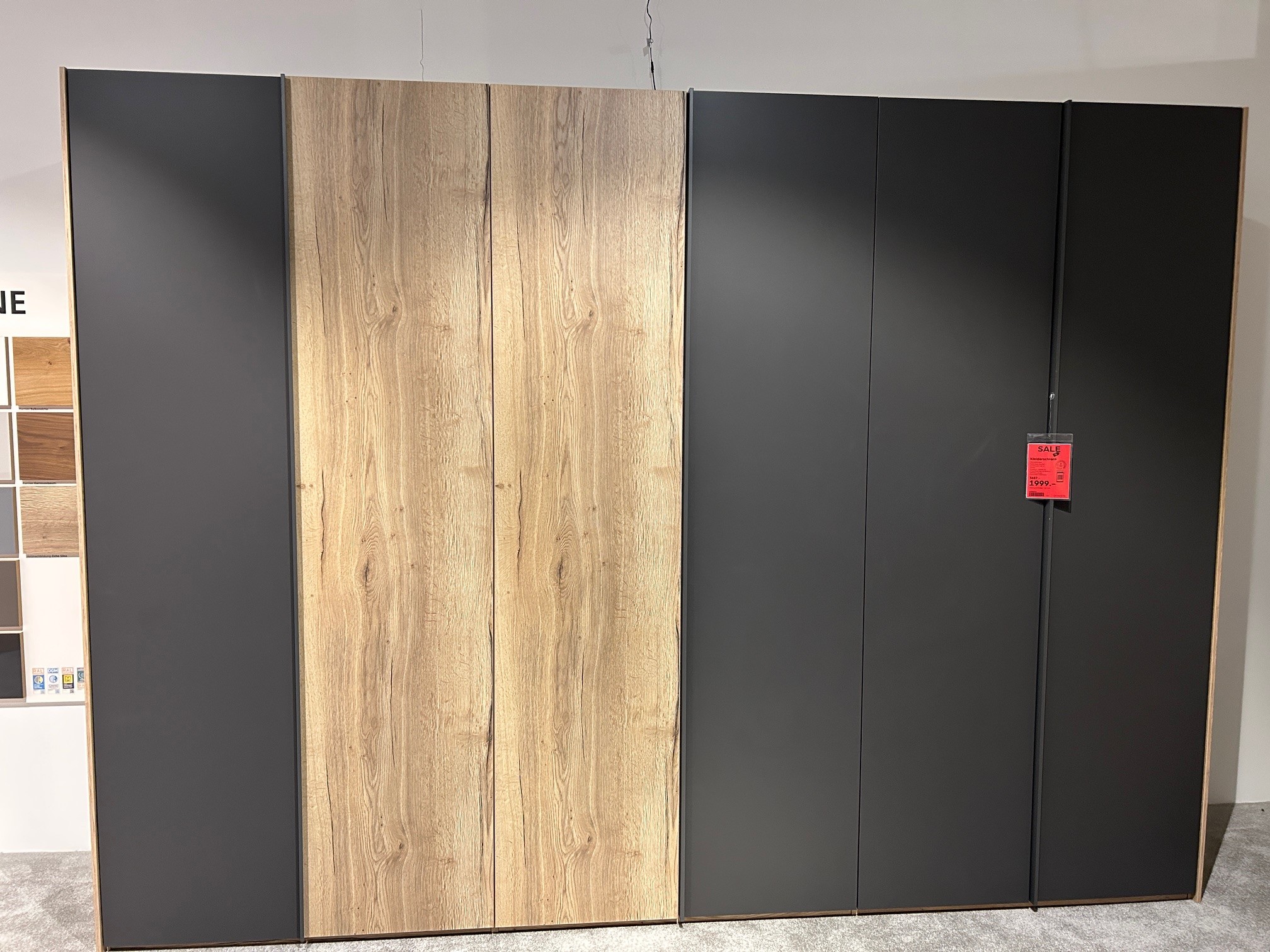 Musterring Kleiderschrank MR 100 ca. B303 H223 T60 cm in **Front schiefergrau