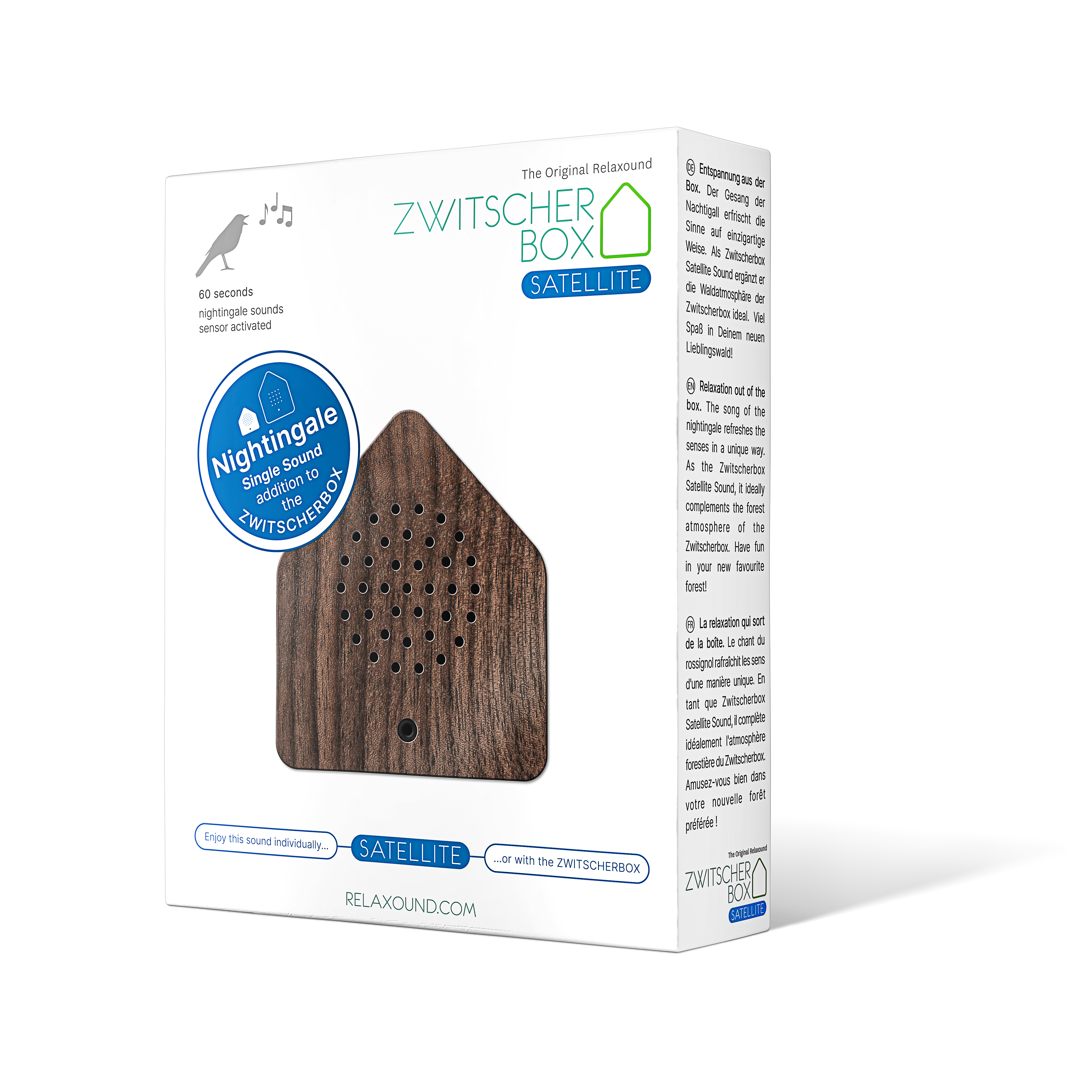 Relaxound Zwitscherbox Satellite Nightingale Walnut Relaxound Zwitscherbox Satellite Nightingale Walnut
