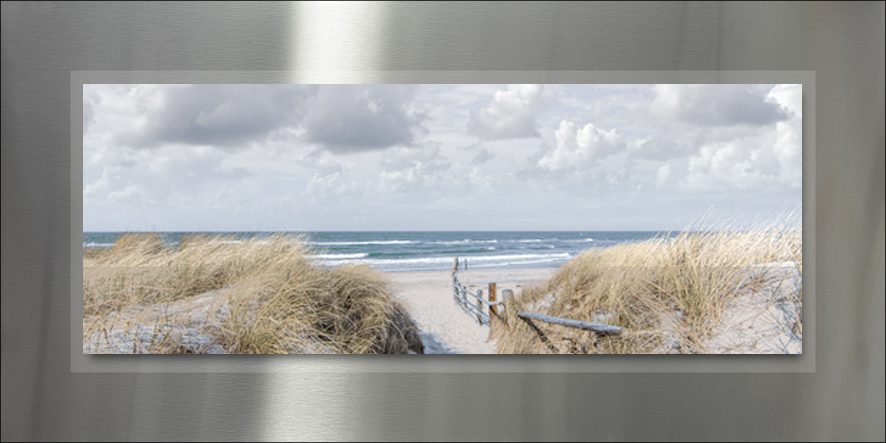 ProArt Double-Alu -Acryl bedruckt mit Aufsatz aus Acryl 100x50cm Beach I