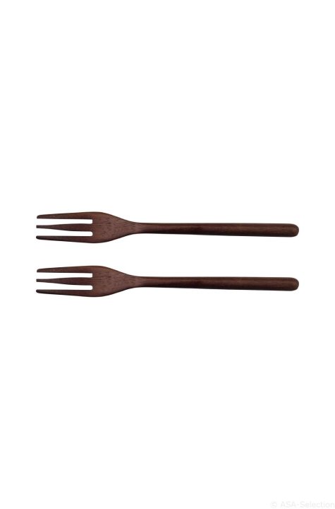 ASA Selection 2er-Set Gabeln Wood in Farbe braun