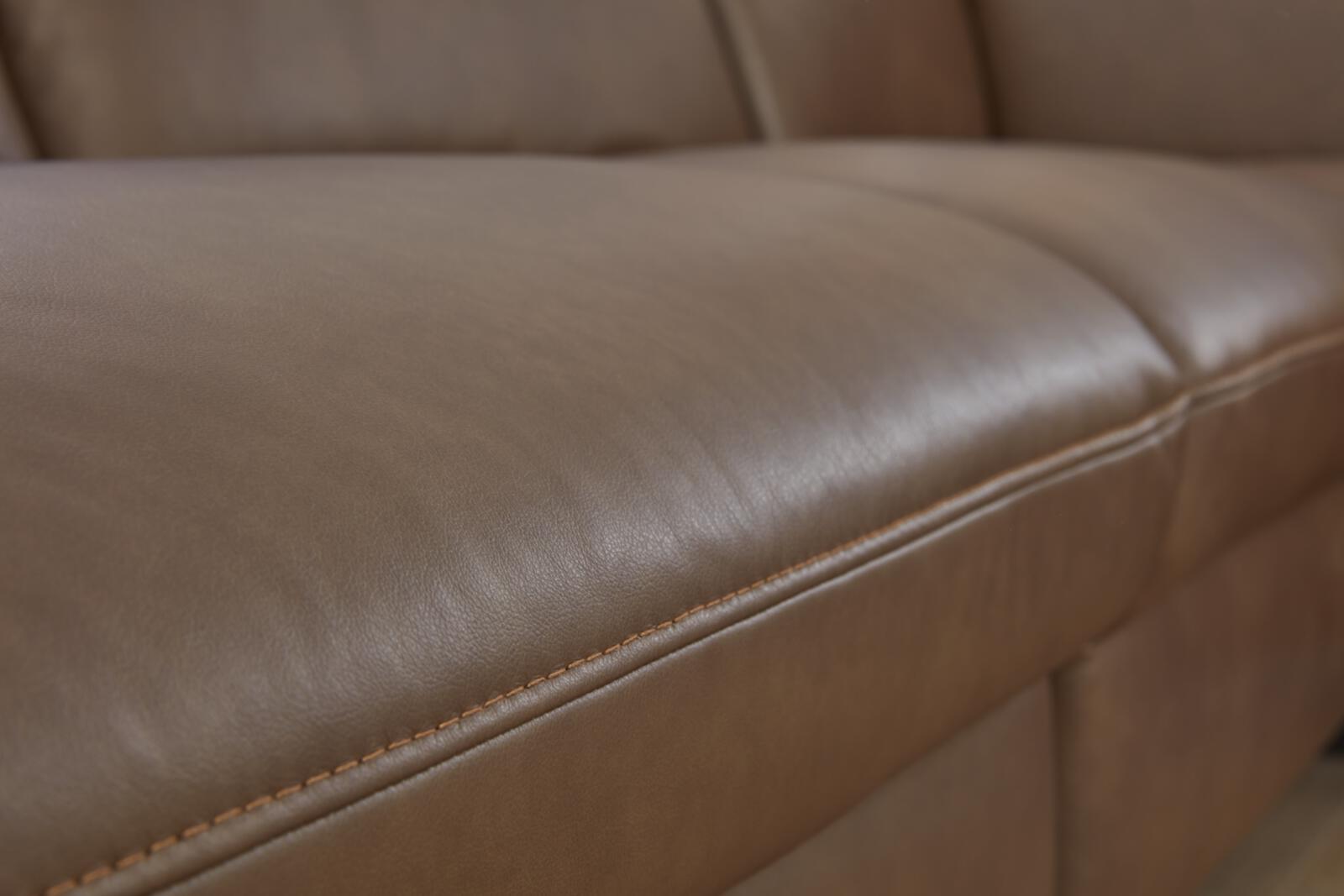 Modulmaster Polstergruppe MM-PN1137 ca. 297x245cm in Leder Cloudy stone, leder, couch, braun, nähte, polster