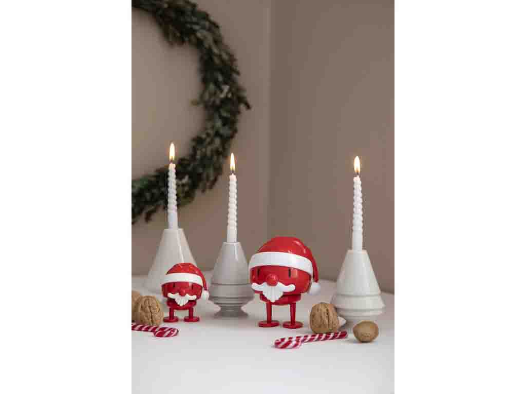 Hoptimist Hoptimist Hoptimist Kunststoff Rot, Advent, Weihnachtsdeko, Kerzenhalter, Santa, Kugeln