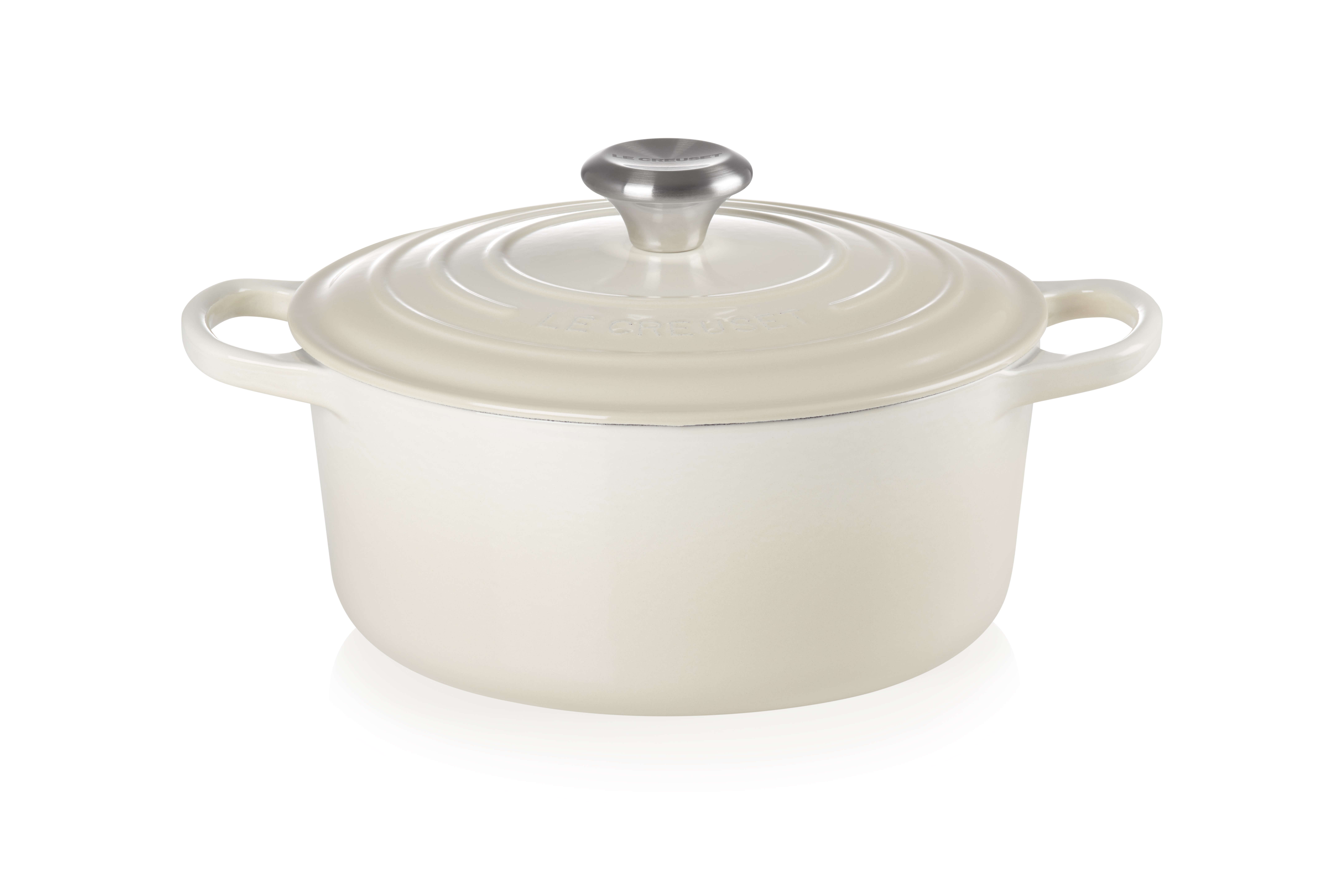 Le Creuset Bräter Sig 24cm SIG in Farbe Meringue Le Creuset Bräter Ø ca. 24cm Meringue Rund