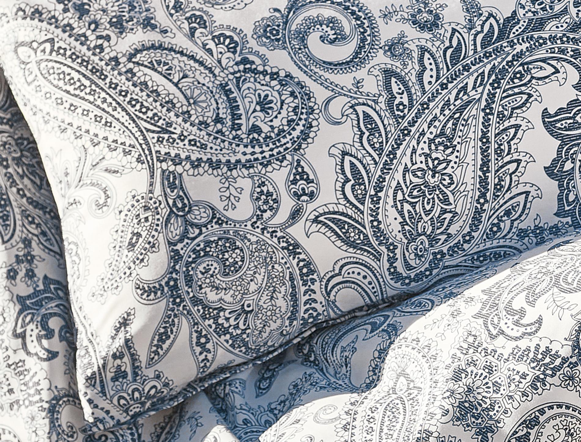 Irisette Mako-Satin Bettwäsche FLORENZ ca. 135x200cm in Farbe blau