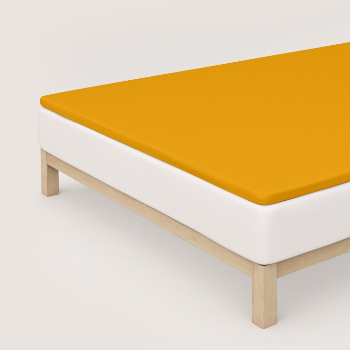 Schlafgut Pure Topper Spannbettlaken ca. 180x200-200x220cm in Farbe Yellow Deep