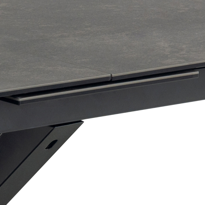 Actona Esstisch HEAVEN ca. 200/240x100cm in Fairbanks schwarz/schwarz matt