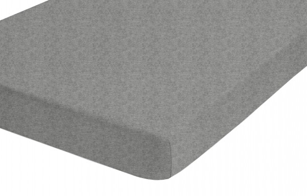 Spannbetttuch Biber in ca.90-100x200cm sturmgrau, bettlaken, matratze, grau, stoff, kante