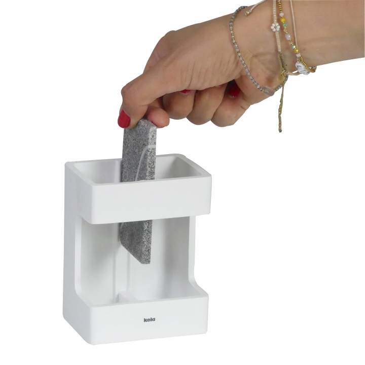 Keck & Lang Zahnbürstenhalter Cube in Farbe weiß