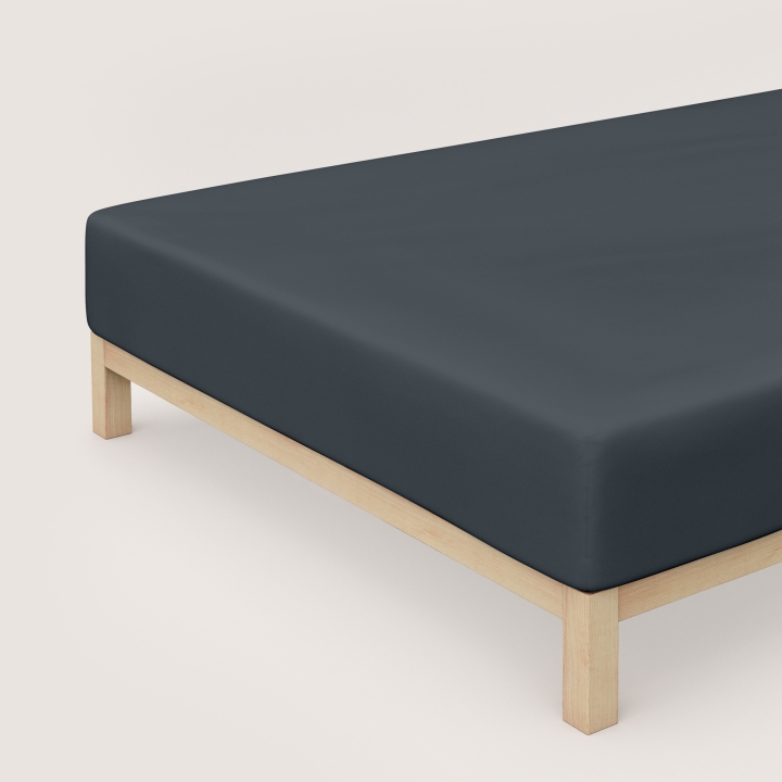 Schlafgut Pure Boxspring Spannbettlaken ca. 120x200-130x220cm in Farbe Grey Deep