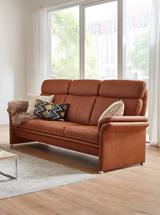 3-Sitzer KORSIKA in Stoff Magnum 28 cognac PG:1