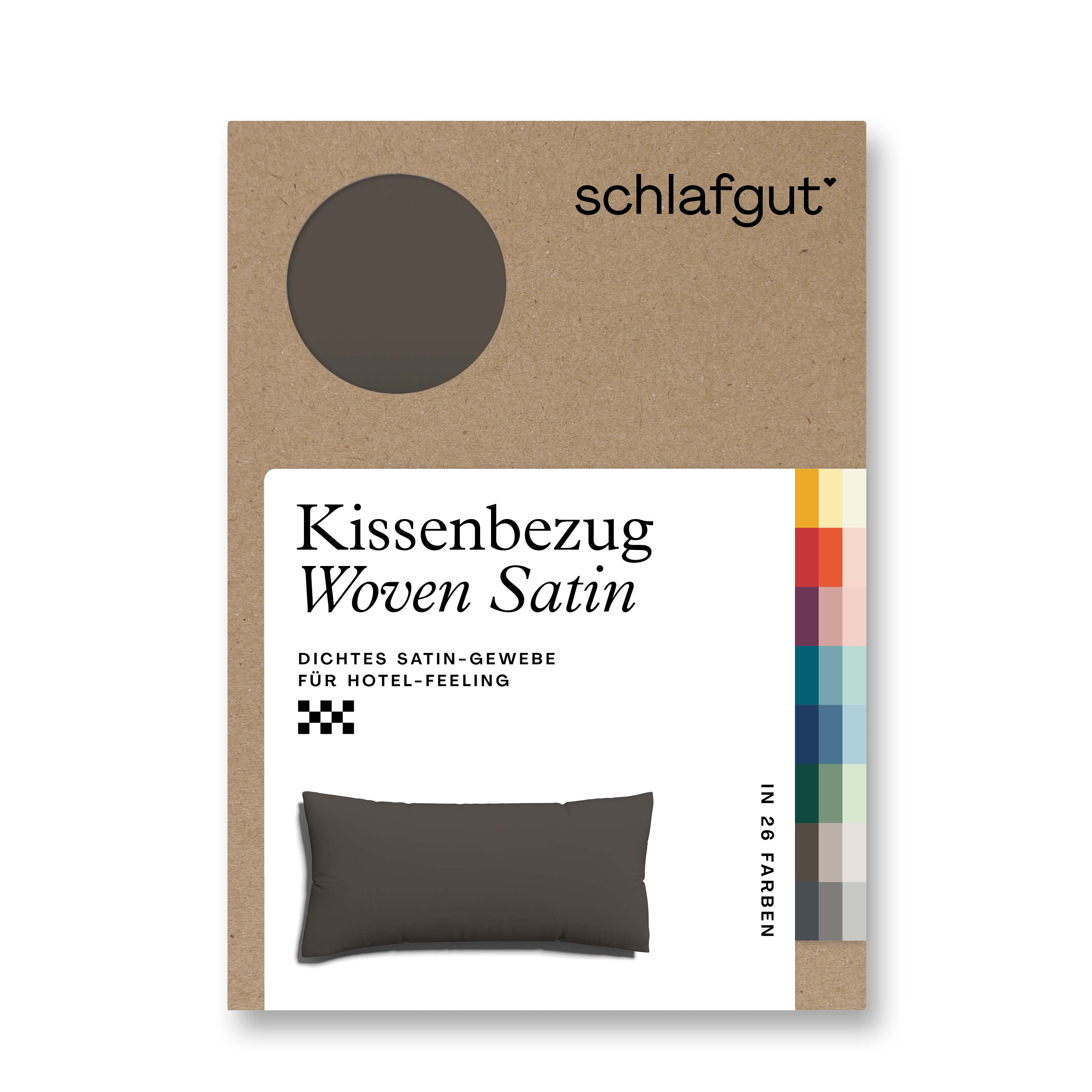 Schlafgut Kissenbezug 40x80 cm KISSENBEZUG in sand deep Schlafgut Kissenbezug 40x80 cm KISSENBEZUG in sand deep, Kissenbezug, Woven Satin, Satin-Gewebe, Hotel-Feeling, Kissenbezug grau