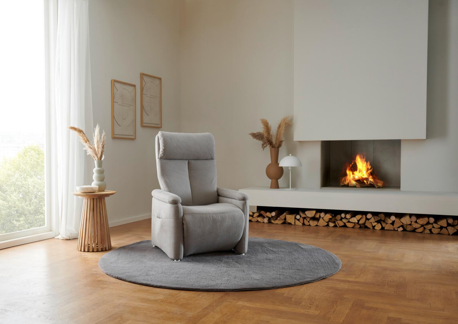 Relaxsessel TIMELESS 1.0 COMFORT RELAXX in Grau Polsteria Relaxsessel TIMELESS 1.0 COMFORT RELAXX in Olympia clean hellgrau