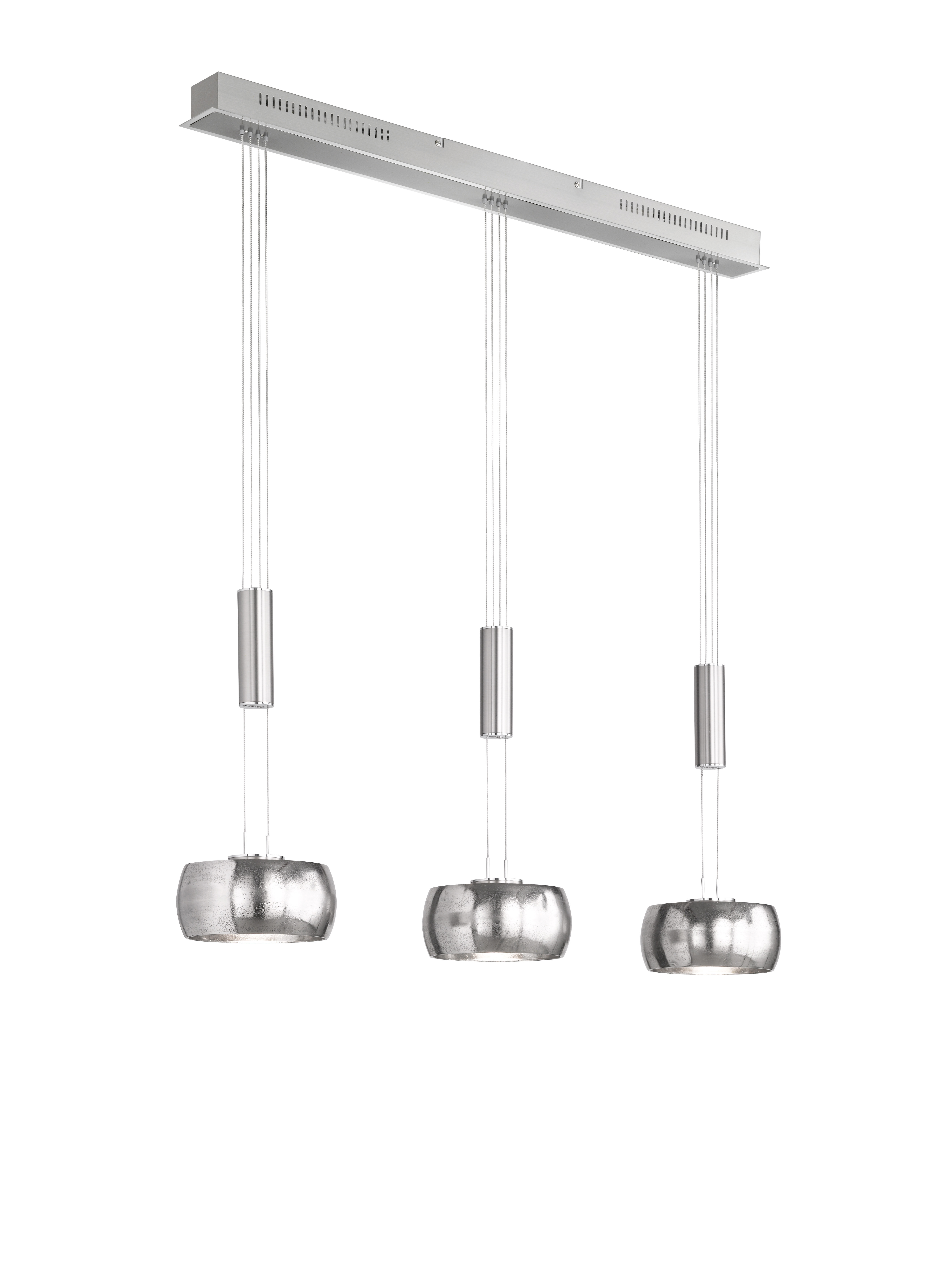 Fischer & Honsel LED-Pendelleuchte COLETTE in Nickel matt/Metall nickelfarbig antik