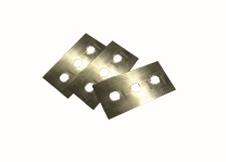 GEFU Ersatzklingen RESERV in Farbe silber, Metallplatten, Messingstücke, Lochplatten, kleine Metallabstandshalter, Metallshimms