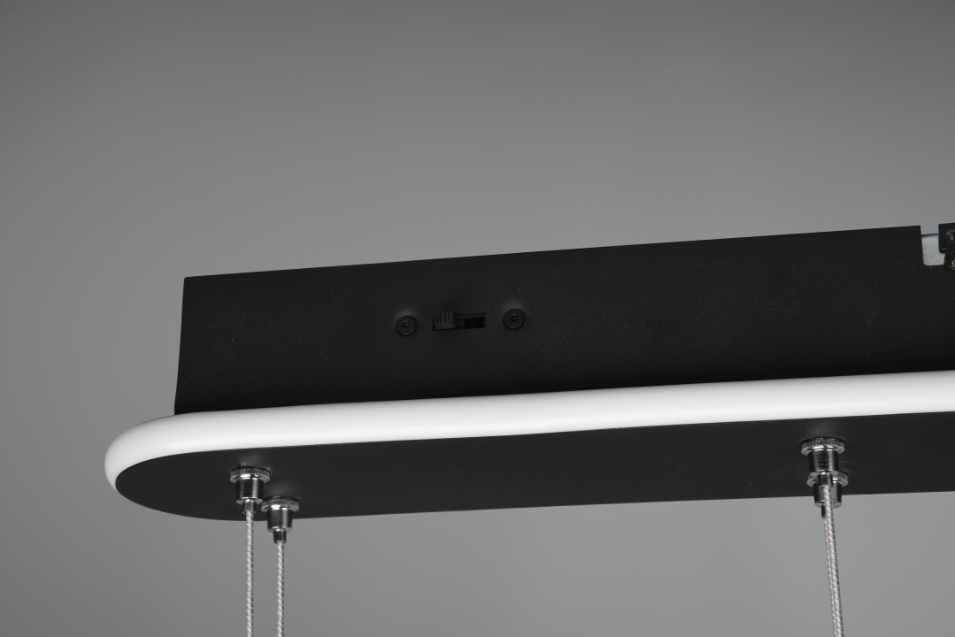 Trio LED-Pendelleuchte Morrison in schwarz matt 