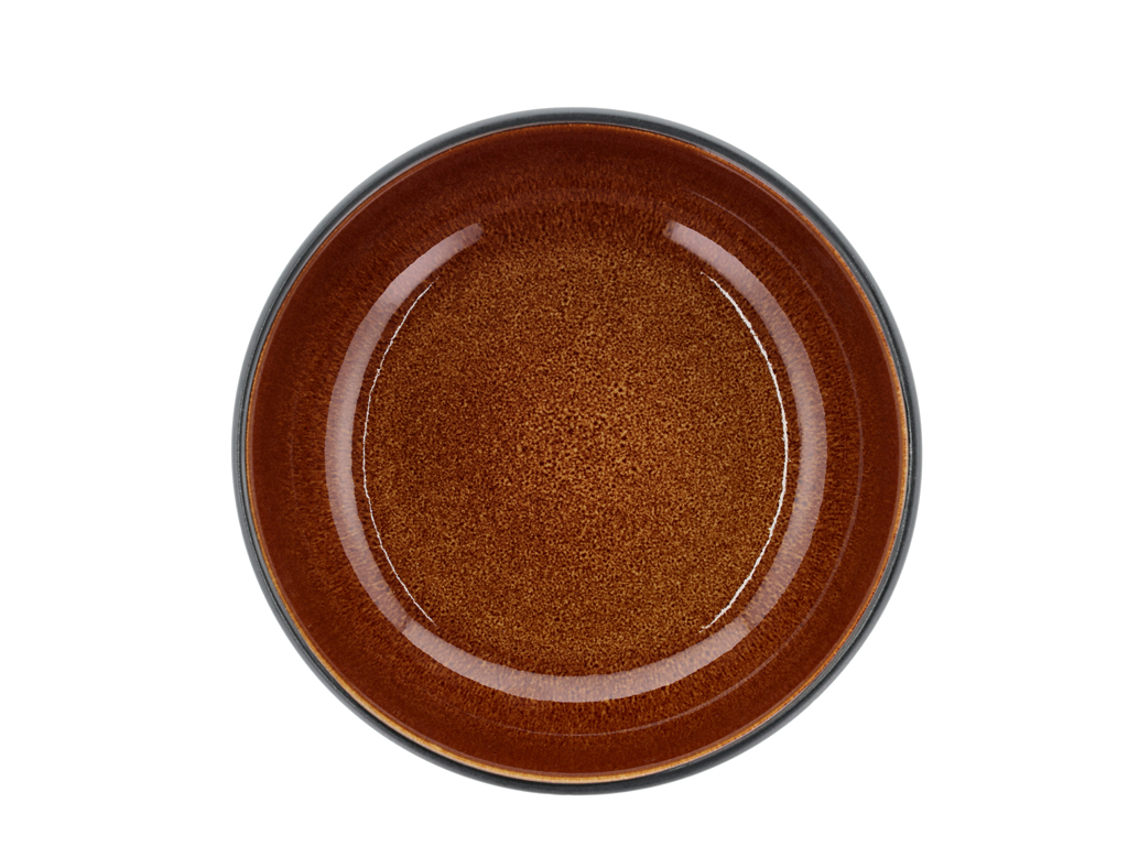 BITZ Poke-/Ramenschüssel 18 cm in Farbe schwarz/amber
