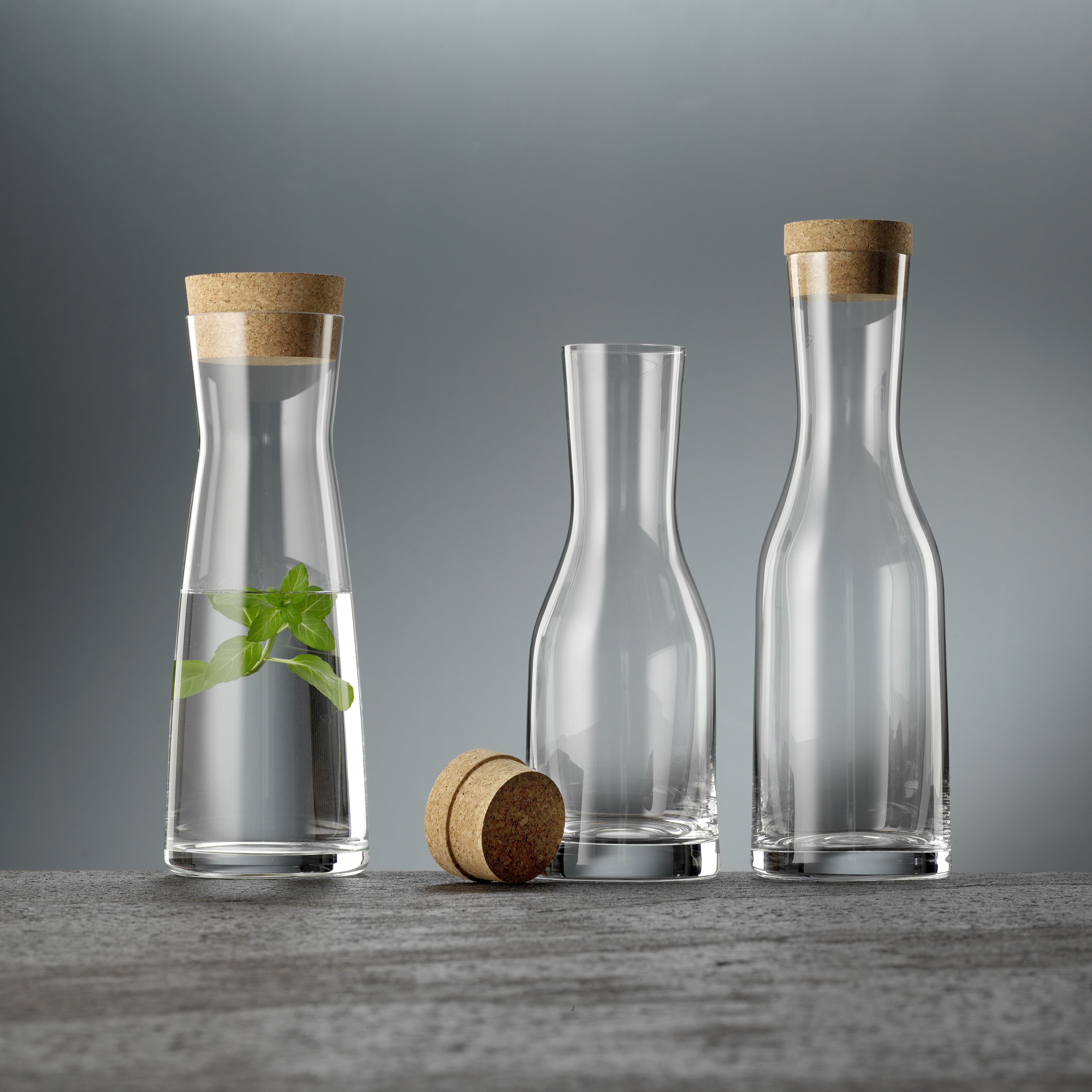 Bohemia Cristal Karaffe La Bella mit Korkdeckel ca. 850 ml