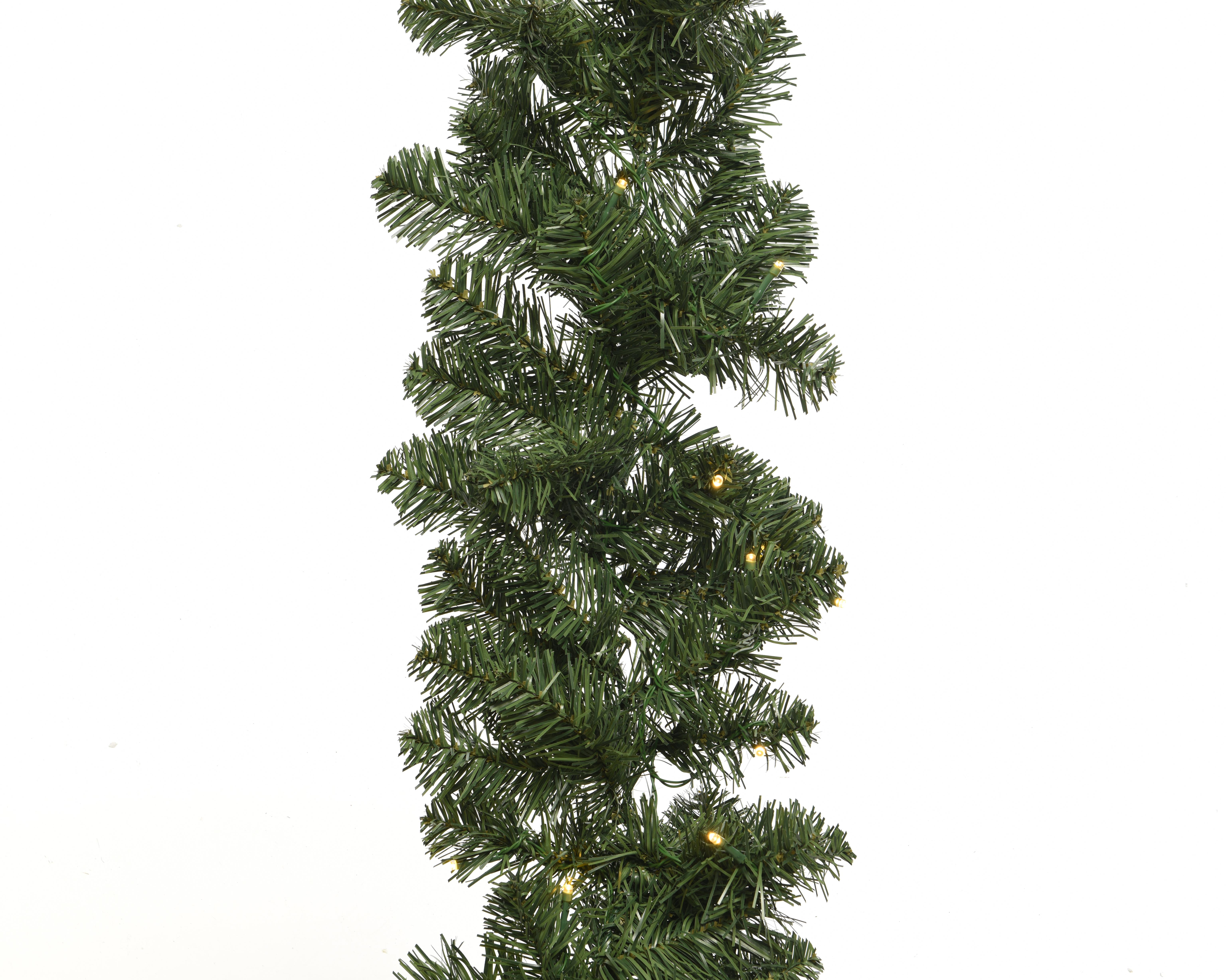 Kaemingk LED-Girlande 690066 ca. H12 cm in Grün/Weiß, Pflanze, Baum, Kiefer, Konifer