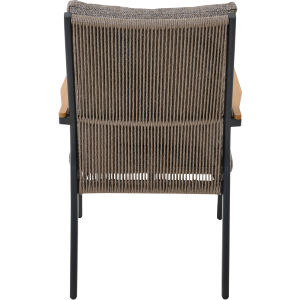 Stapelsessel LIGURIA COMFORT PLUS in Farbe Gardino®-Geflecht twisted in taupe grau, Stuhl, Mobiliar, Kissen, Dekoration für Zuhause, Innenarchitektur