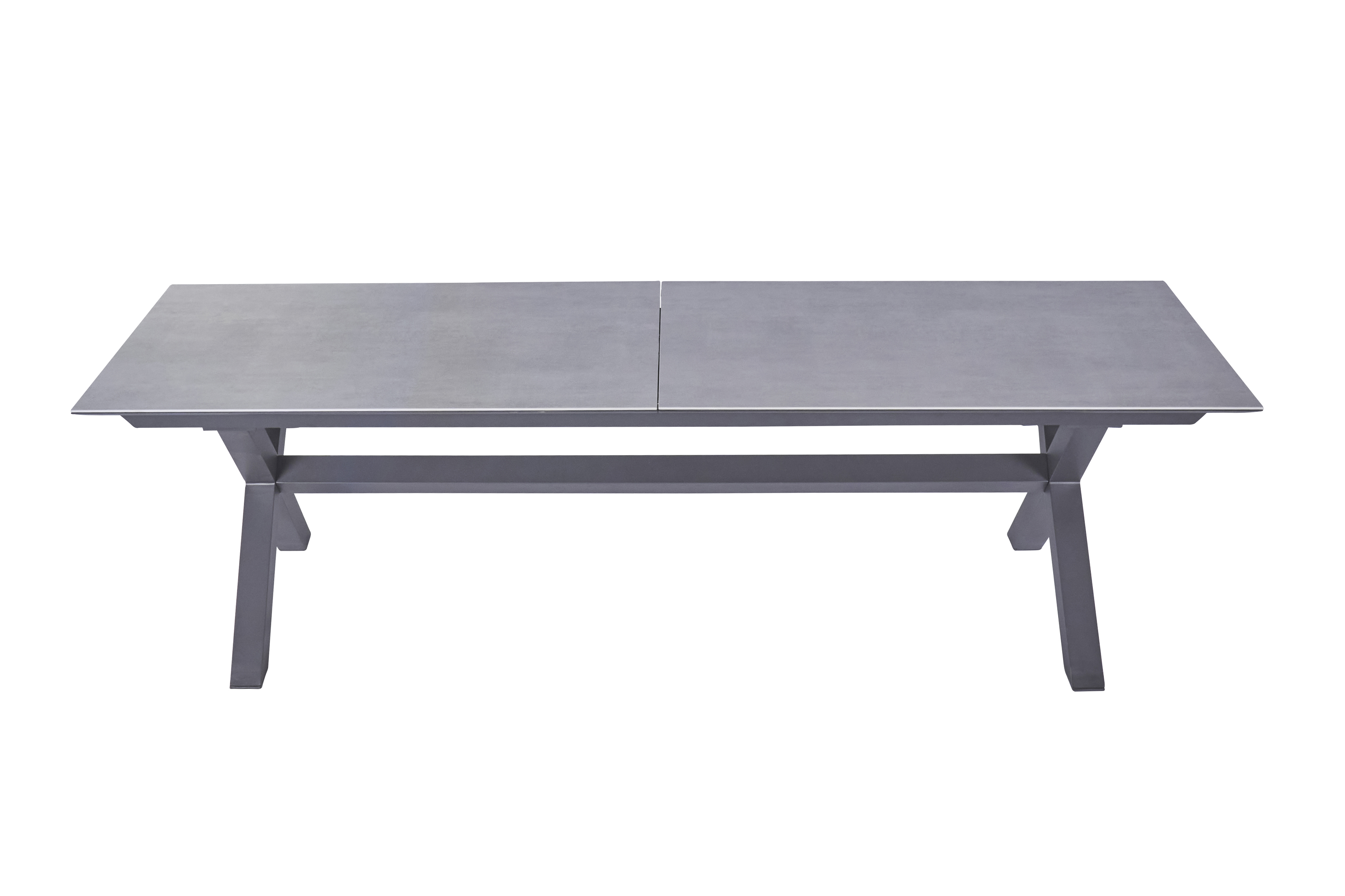 L.C. Wholesaler Tisch VANCOUVER ca. 280(340/400)x100cm mit Platte aus Glas-Keramik Beton-Optik