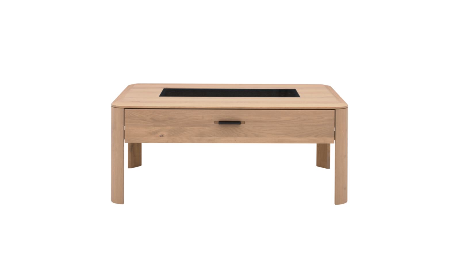 Interliving Couchtisch IL2029 in Wildeiche massiv, Parsolglas-