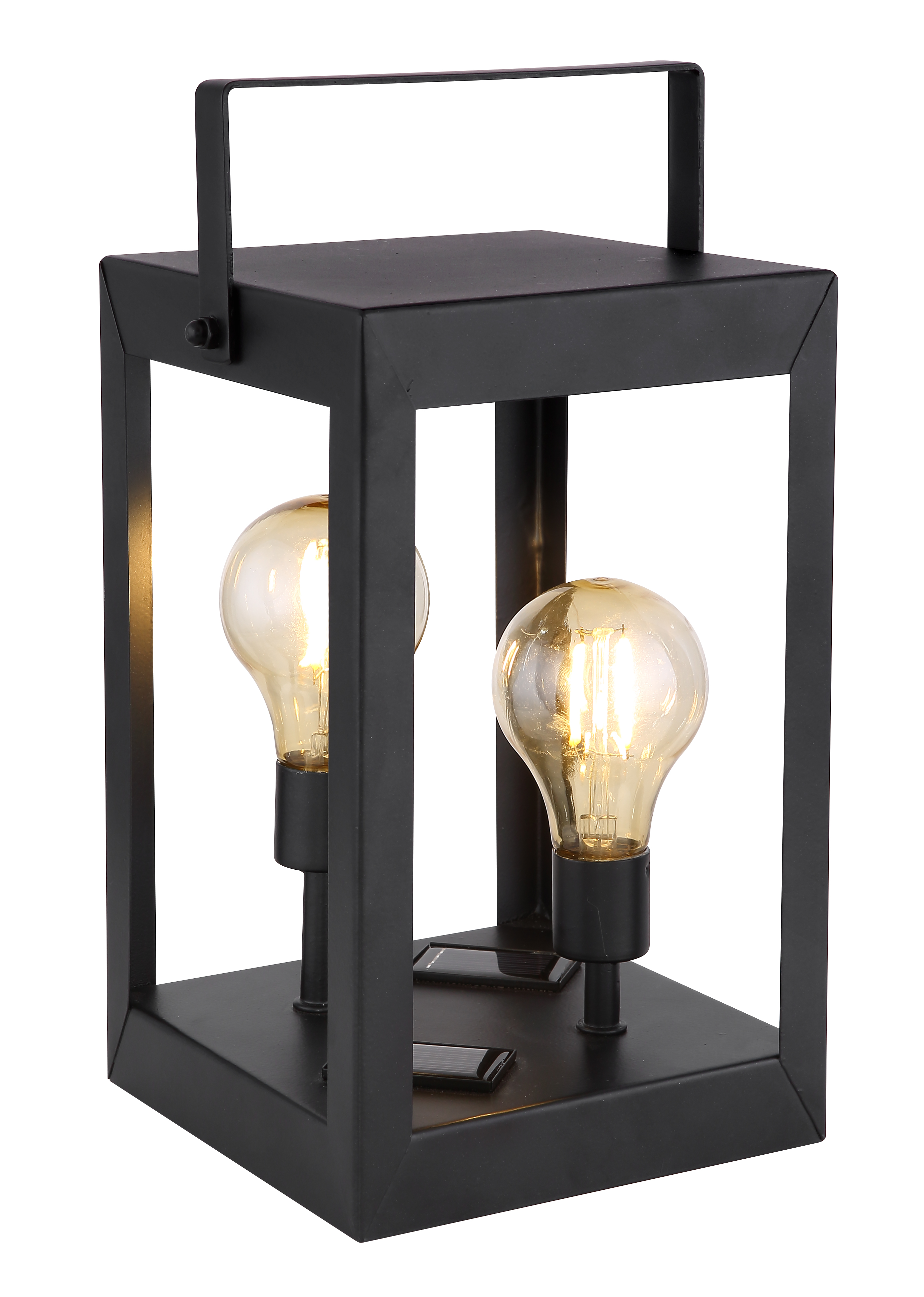 Globo LED-Solarleuchte SOLAR in Farbe Schwarz/Amber