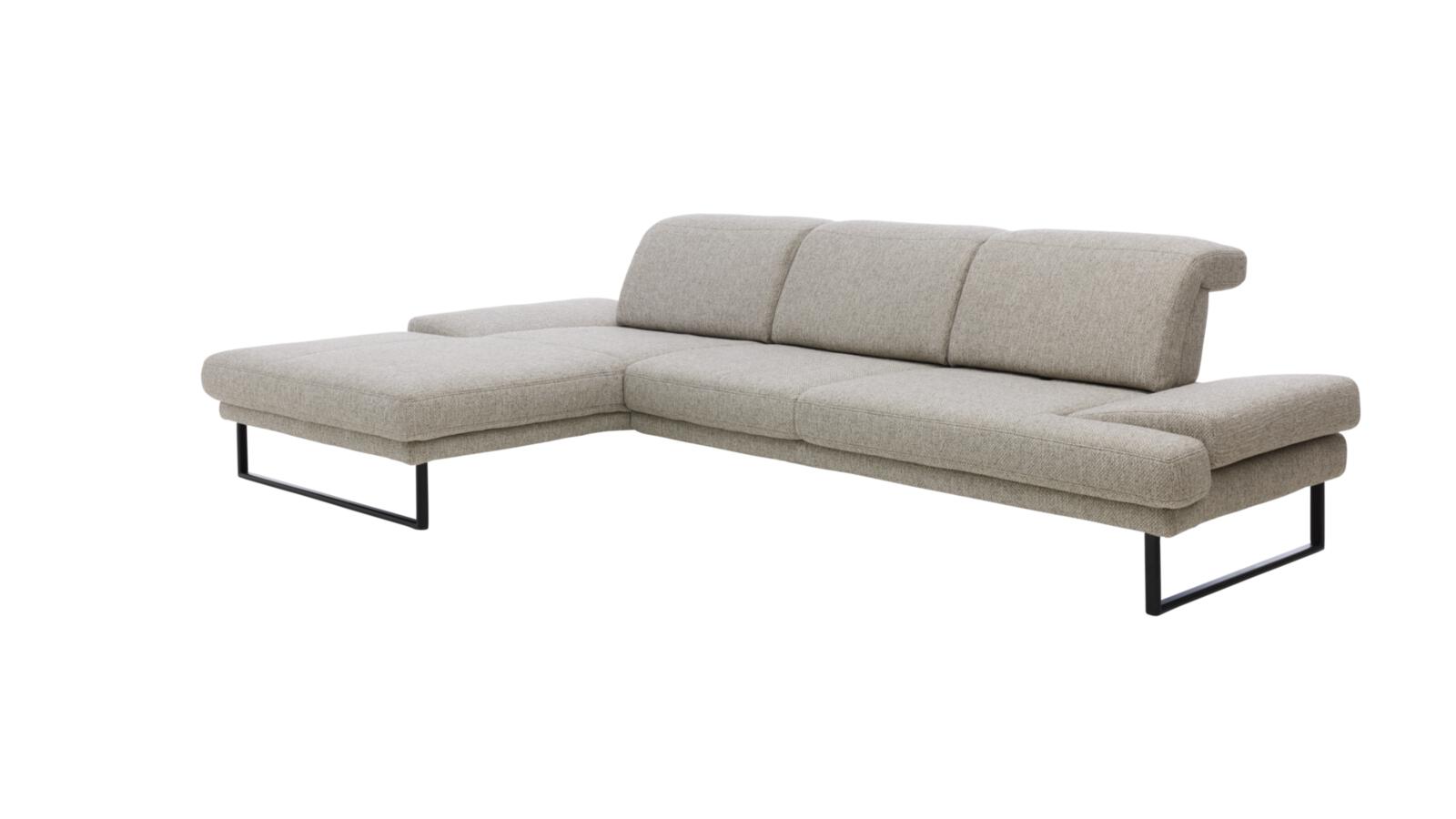 Interliving Polstergruppe IL 4460 ca. 191x308cm in Stoff Jazz silber, Couch, Mobiliar, Kissen, Dekoration für Zuhause