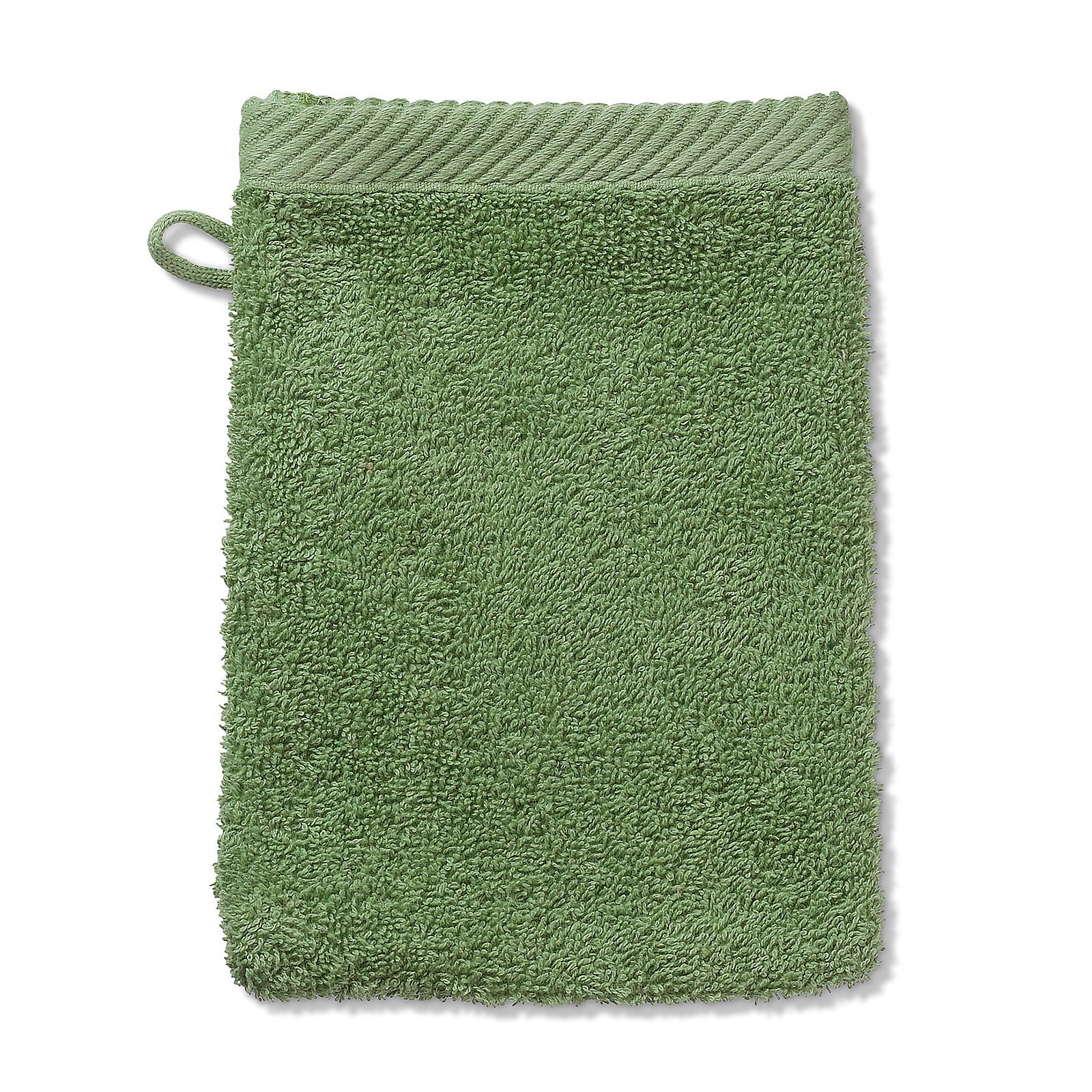 Kela Waschhandschuh LADESSA in Farbe Moosgrün, Tuch, Waschlappen, Grün, Baumwolle, Textil