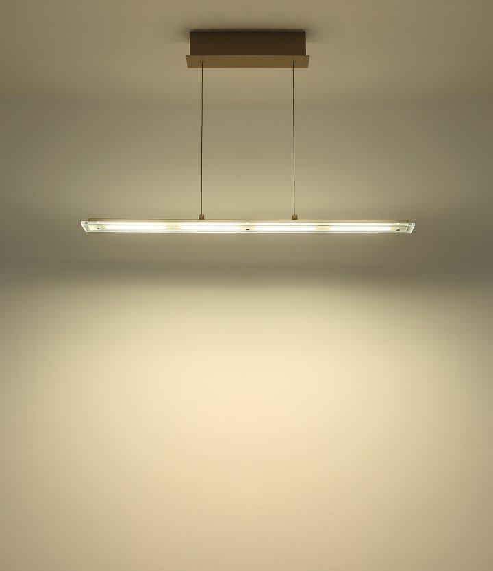 Interliving LED-Hängeleuchte IL-9356 in Metall sandfarben matt, Deckenleuchte, Leuchte, Beleuchtung