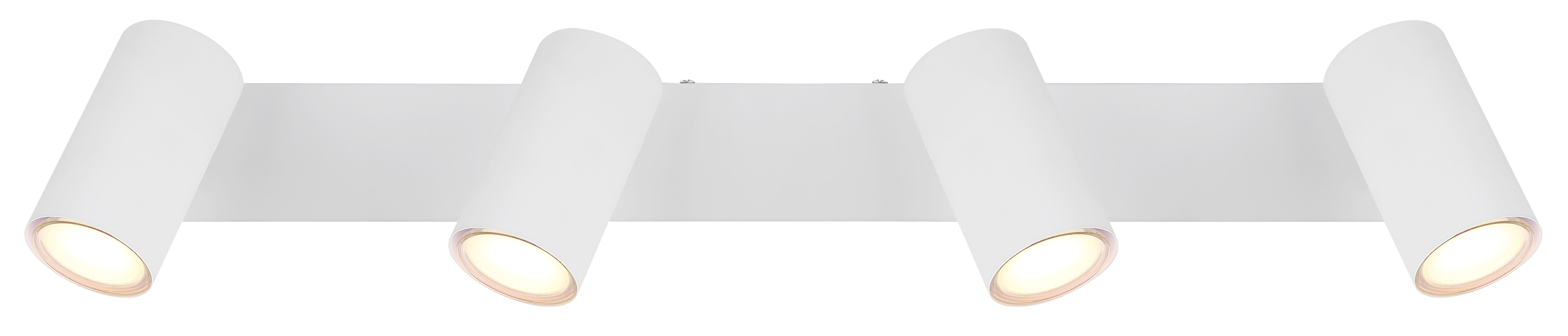 Strahler in Metall verchromt weiß, Deckenleuchte, Strahler, Wand-/Deckenmontage, weiß, runde Spots