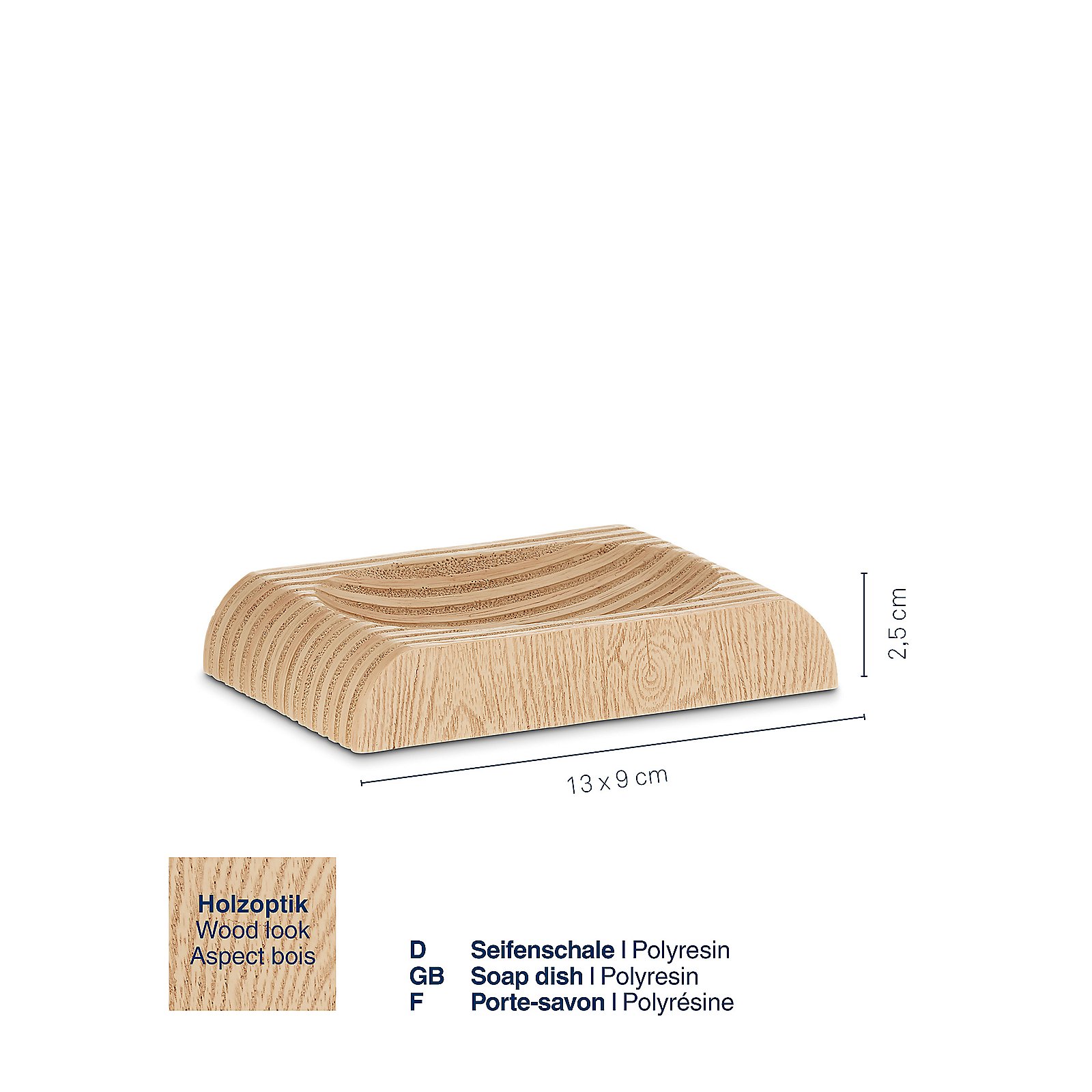 Kela Seifenschale KAIU in natur, Holz, Sperrholz, Töpferei