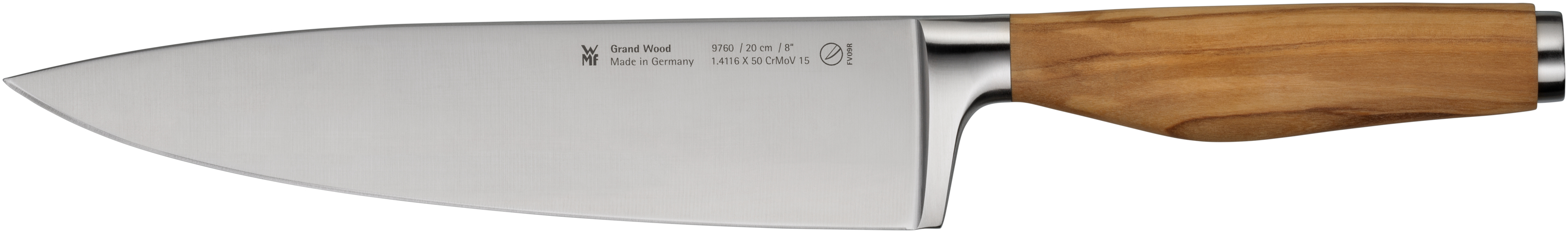 WMF Grand Wood Kochmesser, 20 cm in hellbraun