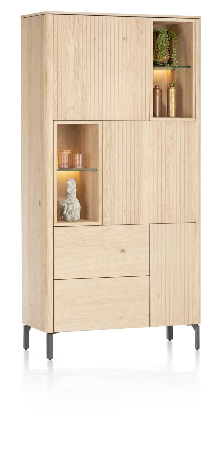 XOOON Schrank TRENTON ca. B95 H191 T42 cm in Eiche natur/Gestell graphit