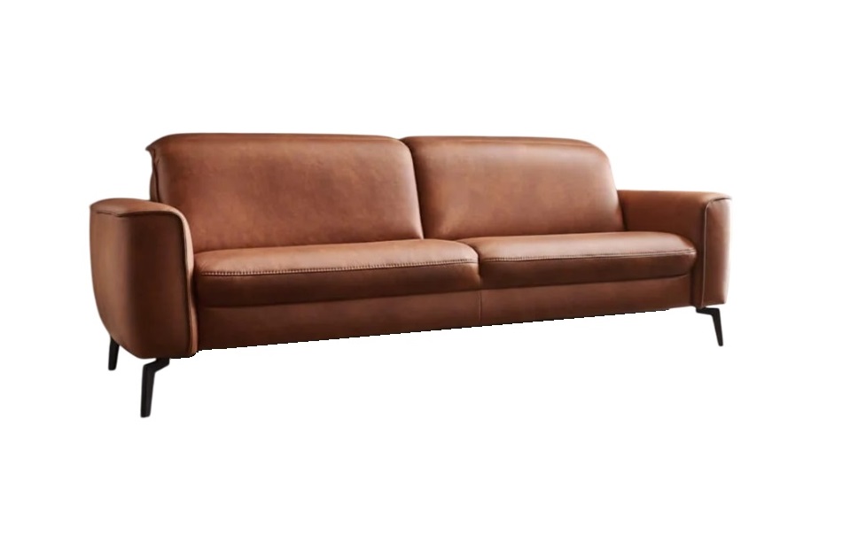 Hukla Sofa 3-sitzig HU-PC23005 ca. B220 T105 cm in Leder Cloudy cognac 60 Hukla Sofa 3-sitzig HU-PC23005 ca. B220 T105 cm in Leder Cloudy cognac 60