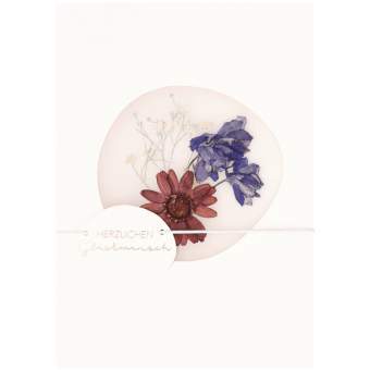 Trockenblumenkarte HERZLICHEN GLÜCKWUNSCH in Herzlichen Glückwunsch Trockenblumenkarte HERZLICHEN GLÜCKWUNSCH in Herzlichen Glückwunsch, blumen, floral, stückchen, deko, platte
