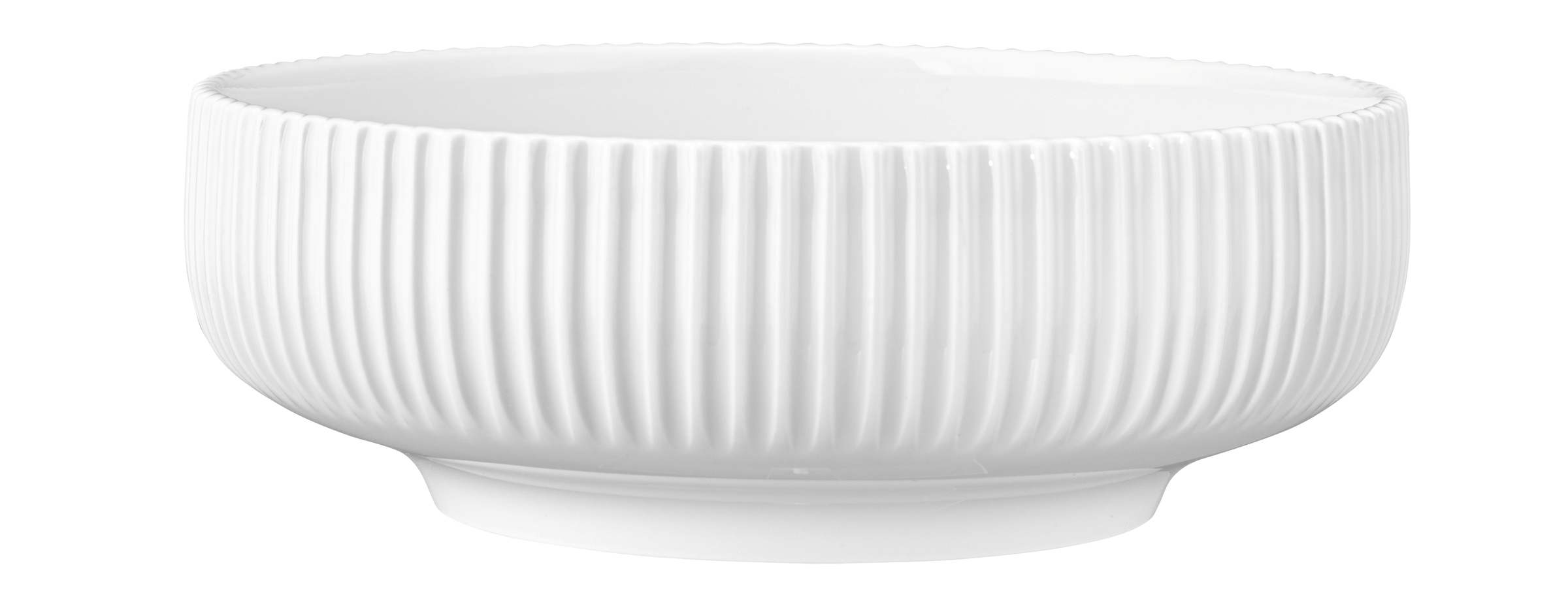 Seltmann Weiden Foodbowl 20cm Sento Wave 3 , Schüssel, Rippierte Oberfläche, Weiße Keramik, Tiefes Bowl, Essgeschirr