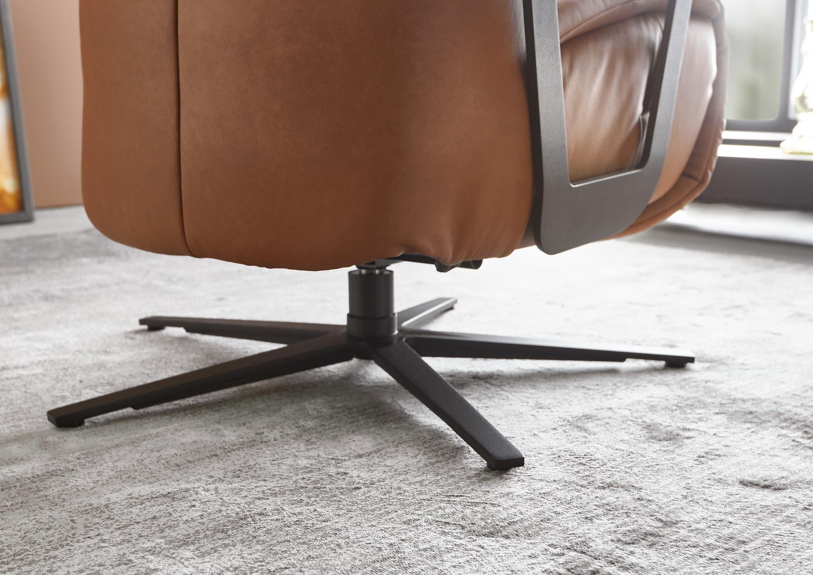 Relaxsessel 7387 ca. 75x113x87cm in Leder brandy