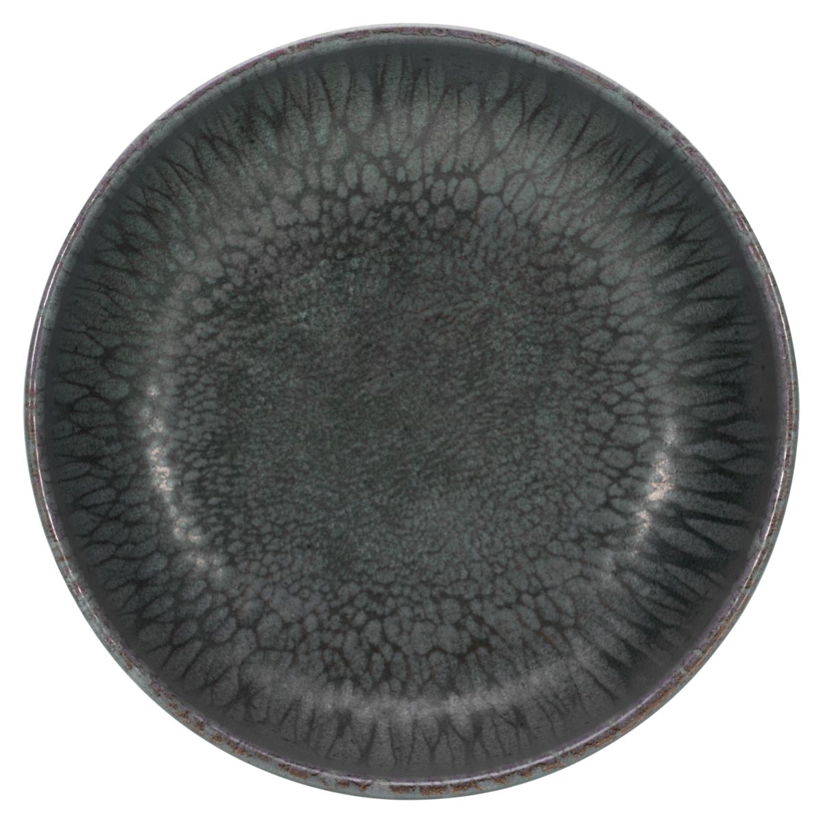 CreaTable Suppenteller Uno in Farbe Volcano Dark seidenmatt, Mahlzeit, Töpferei, Gericht, Teller