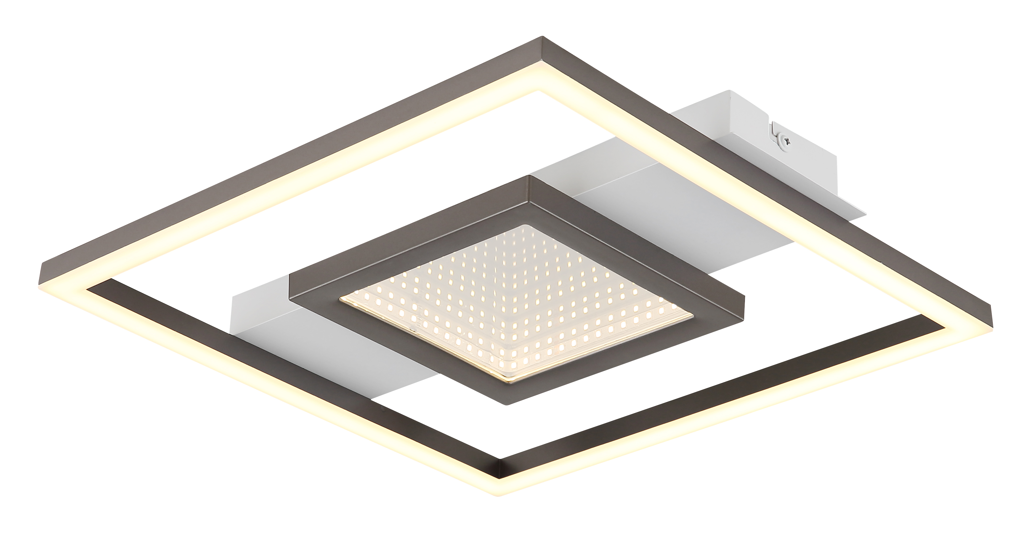 LED-Deckenleuchte in Fb. Weiß Matt, kaffee, opal, deckenleuchte, leuchte, rahmen, konstruktion, lichtpanel