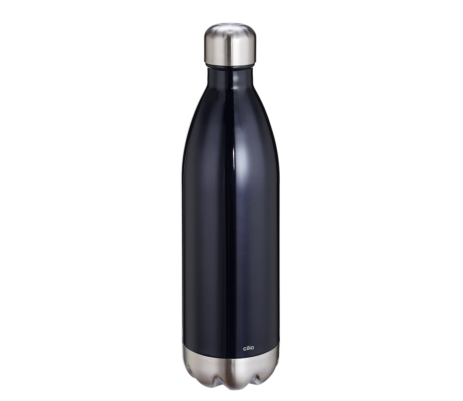 Küchenprofi Isoliertrinkflasche Elegante in Edelstahl, Schwarz