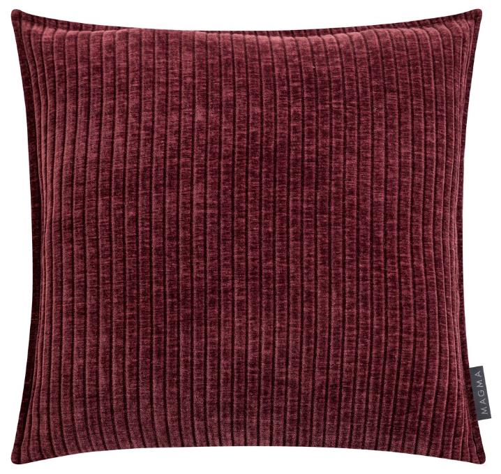 Magma Heimtex Kissenhülle VIALE ca. 45x45cm in Farbe weinrot, Kissen, Dekoration für Zuhause, Samt